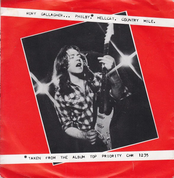 RORY GALLAGHER, Philby / Hellcat / Country Mile (Chrysalis; CHS 2364, UK 1979, Picture Sleeve, Clear Vinyl) 7" VG/VG+