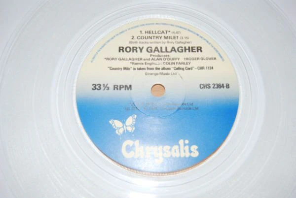 RORY GALLAGHER, Philby / Hellcat / Country Mile (Chrysalis; CHS 2364, UK 1979, Picture Sleeve, Clear Vinyl) 7" VG/VG+ - Image 3