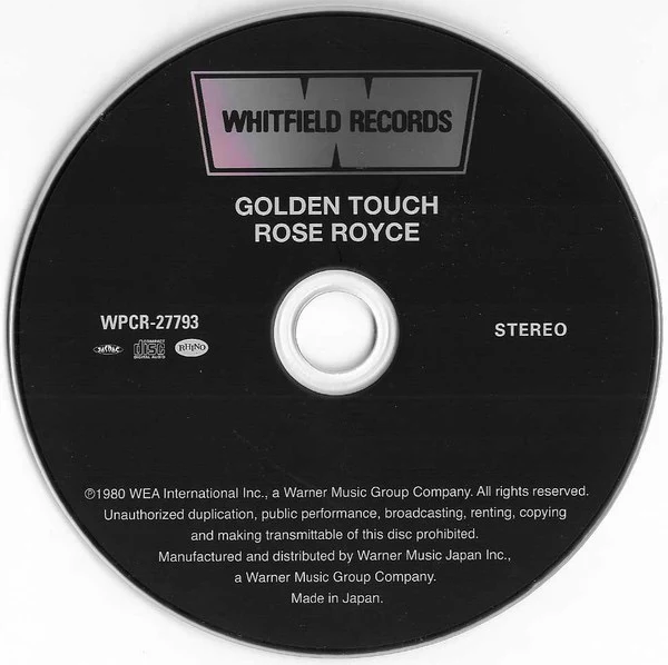 ROSE ROYCE, Golden Touch (Warner Music; WPCR-27793, Japan 2014 Reissue, With OBI) CD M/M - Image 3