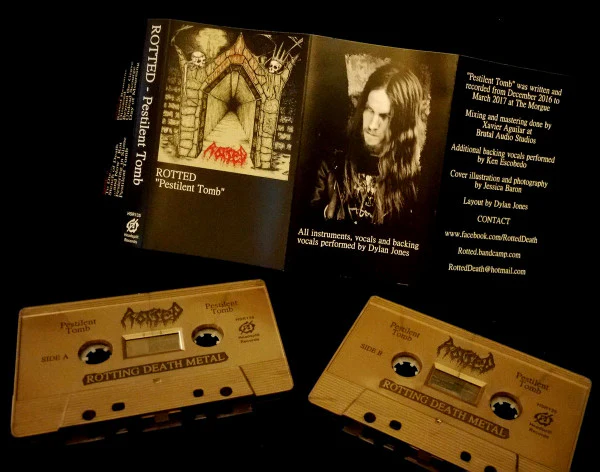 ROTTED, Pestilent Tomb (Headsplit Records; HSR135, US 2018) Cassette VG+/VG+