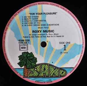 ROXY MUSIC, For Your Pleasure (Island Records; 6396 026, France 1973, Gatefold) LP VG/VG+ - Image 3