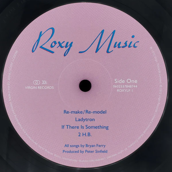 ROXY MUSIC, Roxy Music (Virgin; ROXYLP 1, Europe 2017 Reissue, Gatefold, Half-Speed Mastered) LP VG/VG - Image 3