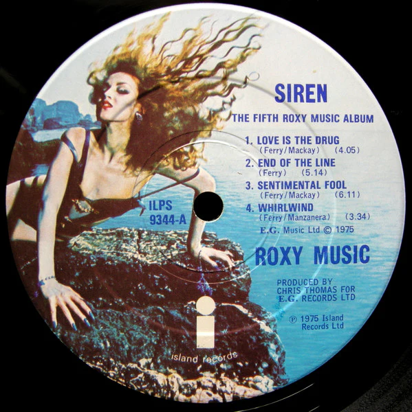 ROXY MUSIC, Siren (Island Records; ILPS 9344, UK 1975, Company Inner, White Island Logos Both Sides.) LP VG/VG+ - Image 3
