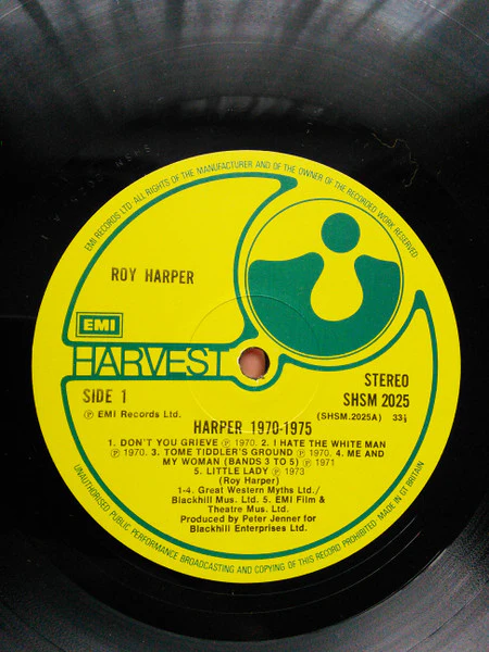 ROY HARPER, 1970-1975 (Harvest; SHSM2025, UK 1978) LP VG/G+ - Image 3