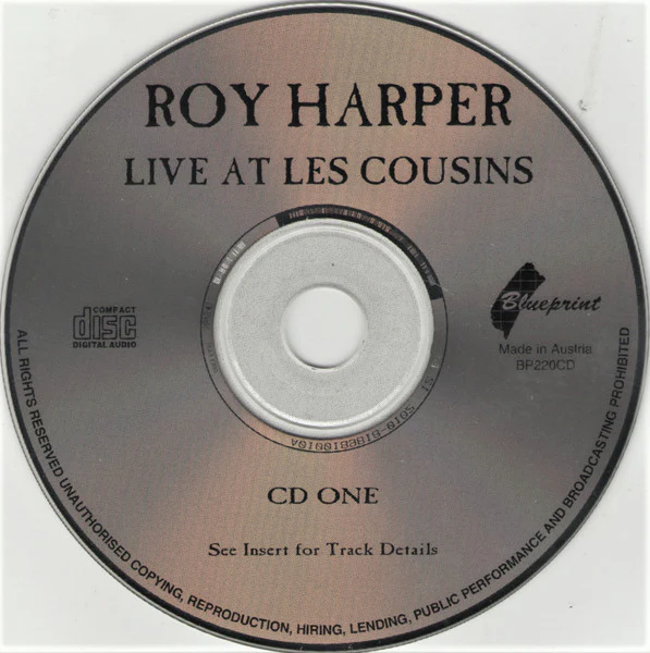 ROY HARPER, Live At Les Cousins 30.08.69 (Blueprint; BP220CD, UK 1996) 2xCD VG+/VG+ - Image 3