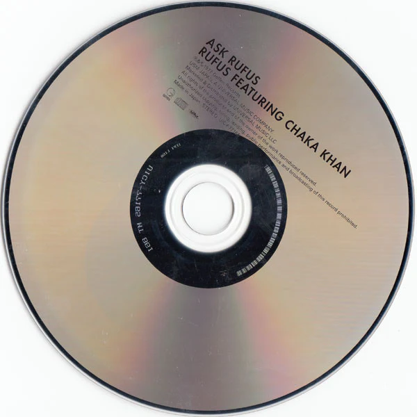 RUFUS FEATURING CHAKA KHAN, Ask Rufus (Geffen Records; UICY-77165, Japan 2015, With Obi) CD EX/EX - Image 3