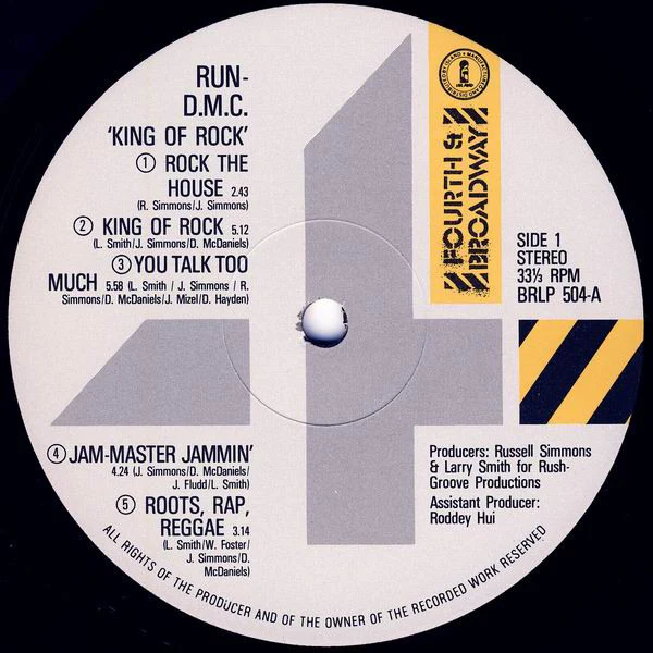 RUN DMC, King Of Rock (Profile Records; BRLP 504, UK 1985) LP VG/VG - Image 3