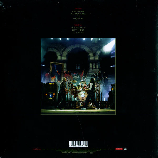 RUSH, Moving Pictures: Live 2011 (Roadrunner; RRCAR 7660, Germany 2011, Inner, 180 Gram Vinyl) LP EX/EX - Image 2