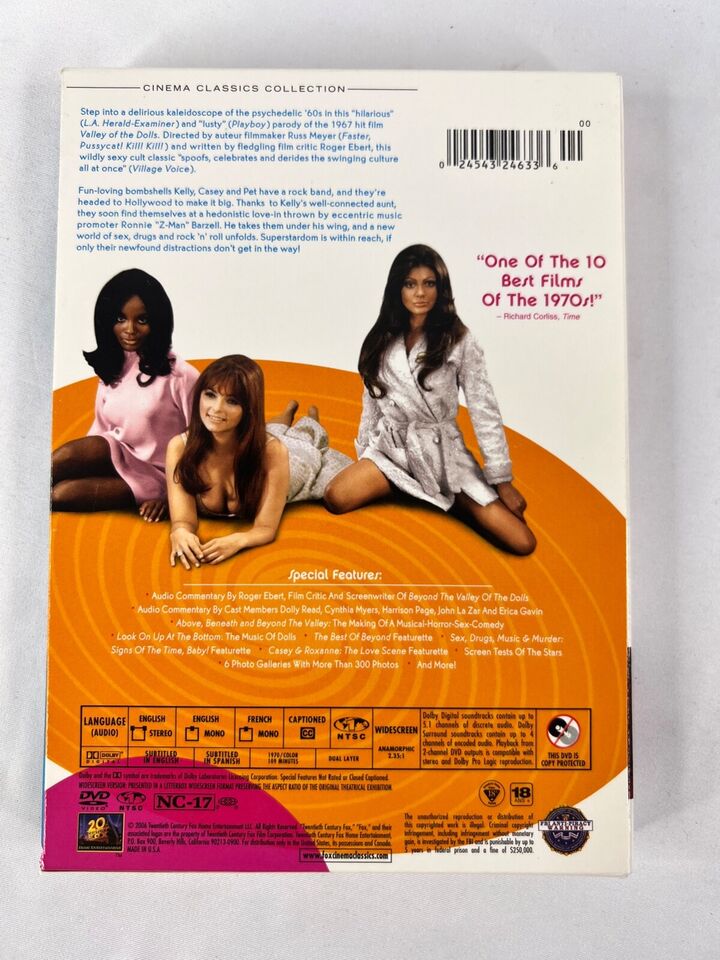 RUSS MEYER, Beyond The Valley Of The Dolls (20th Century Fox; , US , Slipcase, Region 1 US) 2xDVD VG+/VG+ - Image 2