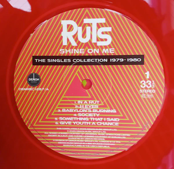 RUTS, Shine On Me: The Singles Collection 1979 - 1980 (Demon Records; DEMREC 1287, Europe 2026, Inner, 'Emergency' Red Vinyl) LP NEW/NEW - Image 3