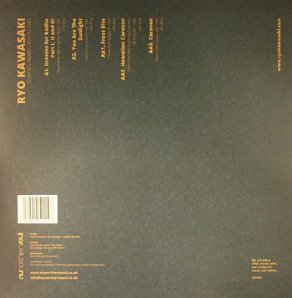 RYO KAWASAKI, Selected Works 1979 To 1983 (NuNorthernSoul; NUNS008, UK 2016) 12" VG/VG - Image 2