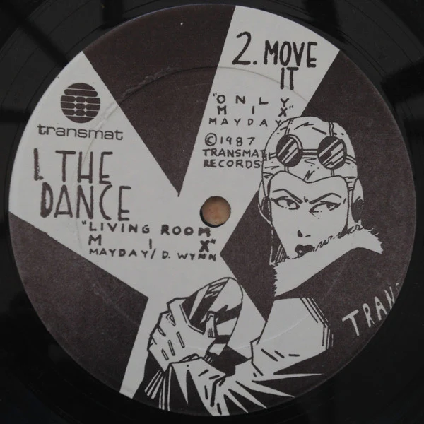RYTHIM IS RYTHIM , Nude Photo / The Dance (Living Room Mix) / Move It (Only Mix) (Transmat; MS-002, US 1987, Plain Sleeve, No Comic Book, Archer In Matrix, Pressing Fault on A Side) 12" /VG - Image 2