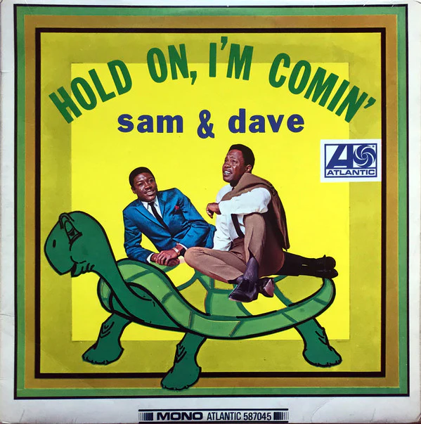 SAM & DAVE, Hold On I'm Coming (Atlantic Plum & Orange; 587045, UK 1966, Laminated Front Sleeve, Mono) LP G+/G+