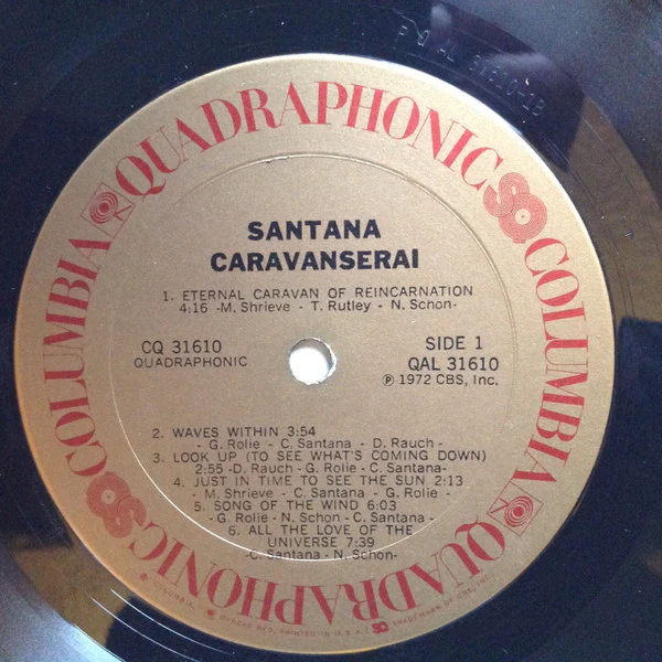 SANTANA, Caravanserai (Columbia Gold Labels; CQ 31610, US 1972, Quadraphonic) LP VG/VG - Image 3