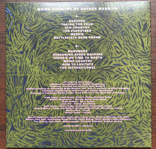 SAVAGE MANSION, Weird Country (Lost Map Records ; LAT 019, UK 2020, No Booklet, Pink Vinyl, No CD), SALE - Up to 50% Off the Original Price LP EX/EX - Image 2