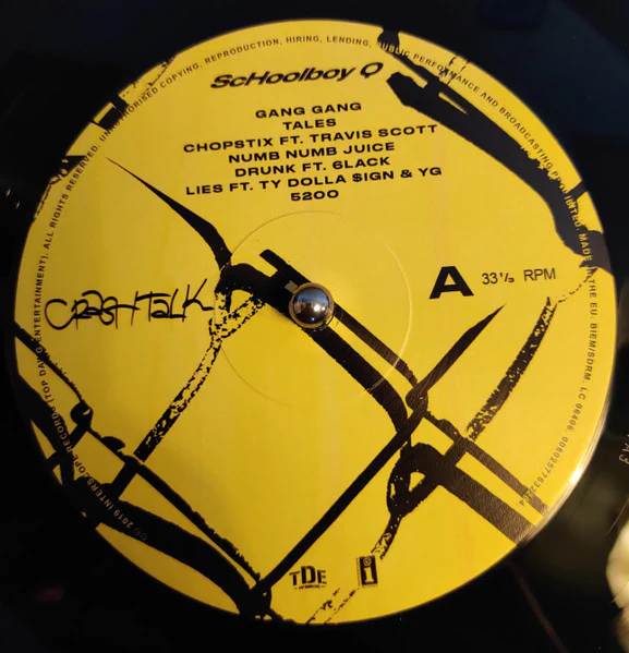 SCHOOLBOY Q, Crash Talk (Top Dawg Entertainment ; 00602577632204, Europe 2019) LP VG/G+ - Image 3
