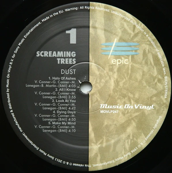 SCREAMING TREES, Dust (Music On Vinyl; MOVLP247, Europe 2000s Reissue, Insert) LP VG+/VG+ - Image 3