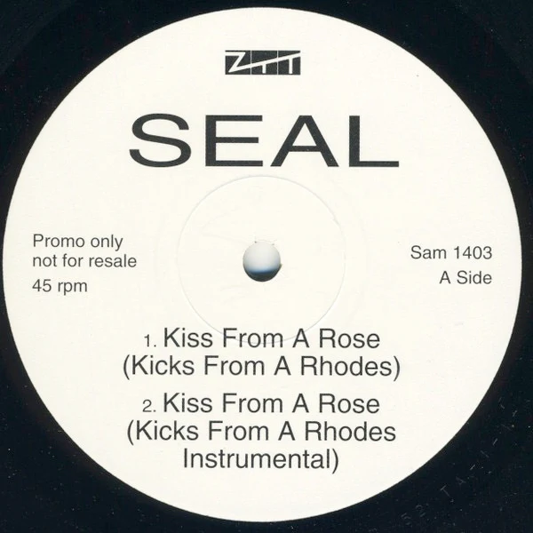 SEAL, Kiss From A Rose / I'm Alive - Adamski Mixes (ZTT ; Sam 1403, UK 1994, Promo, Stickered Plain Sleeve) 12" VG/VG+