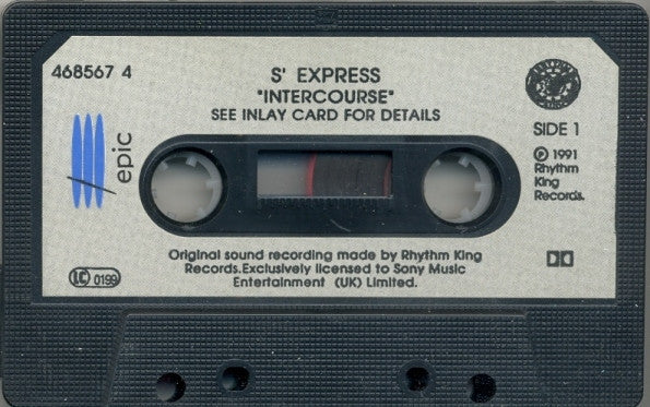S'EXPRESS, Intercourse (Rhythm King; 468567 4, UK 1991) Cassette VG+/VG+ - Image 3