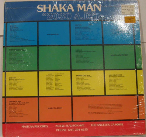 SHAKA MAN, 2030 A.D. (Majicaa Records ; 20001, US 1980s) LP VG/VG+ - Image 2