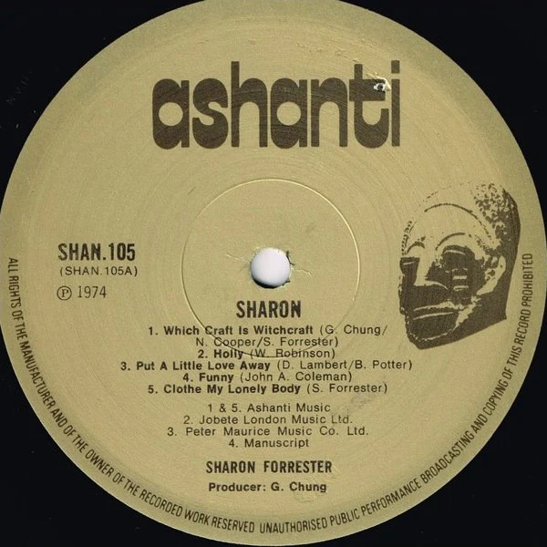 SHARON FORRESTER, Sharon (Ashanti; SHAN105, UK 1974, Insert) LP VG/VG - Image 3