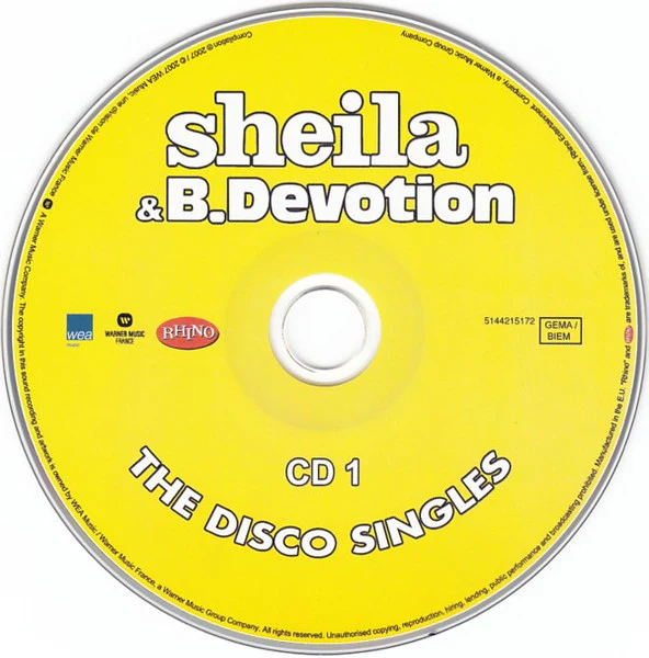 SHEILA & B. DEVOTION, The Disco Singles (Rhino Records; 5144215172, France 2007, Jewel Case) CD VG+/VG+ - Image 3