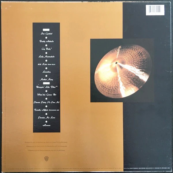 SHEILA E., Sex Cymbal (Warner Bros. Records; 9-26255-1, US 1991, Company Inner) LP VG/VG - Image 2