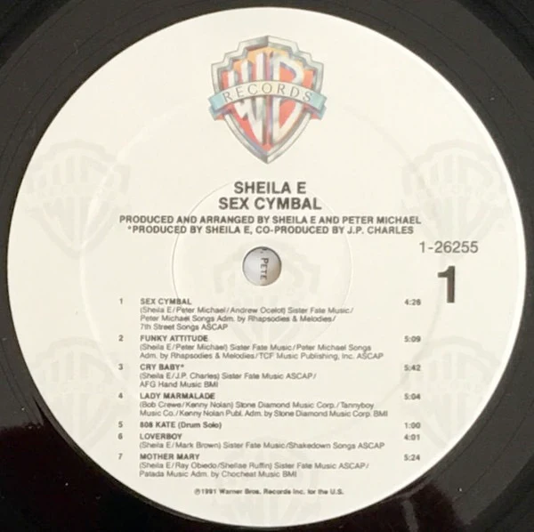 SHEILA E., Sex Cymbal (Warner Bros. Records; 9-26255-1, US 1991, Company Inner) LP VG/VG - Image 3