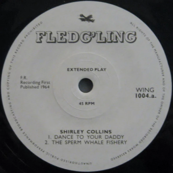 SHIRLEY COLLINS, ROBIN HALL, English Songs Volume 2 (Fledg'ling Records; WING 1004, UK 2016 Reissue, Flipback Sleeve, Inner, Record Store Day ) 7" VG/VG - Image 3