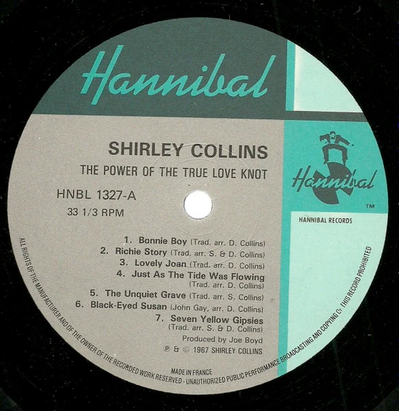 SHIRLEY COLLINS, The Power Of The True Love Knot (Hannibal Records; HNBL 1327, UK 1987 Reissue) LP VG+/EX - Image 3