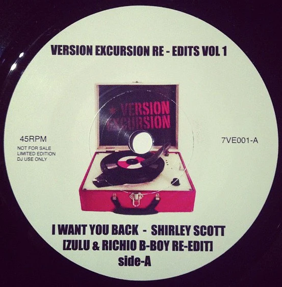 SHIRLEY SCOTT / THE FAMILY, Version Excursion Re-Edits Vol 1 (Version Excursion; 7VE001-A,  2010, DJ Promo, Limited Edition) 7" /G+