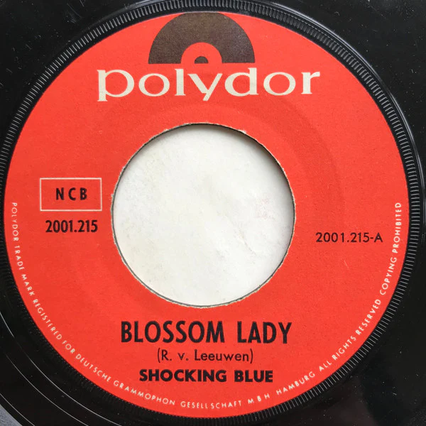 SHOCKING BLUE, Blossom Lady / Is This A Dream (Polydor; 2001 215, Scandinavia 1971, Picture Sleeve, 'This Is A Dream' Misprint) 7" VG/G+ - Image 3