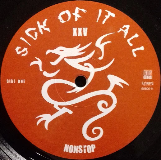 SICK OF IT ALL, XXV Nonstop (Century Media; 9980941, Europe 2011, Stickered Gatefold Sleeve, Inner, No CD) LP VG/G+ - Image 3