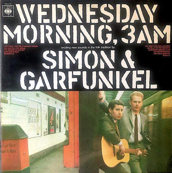 SIMON AND GARFUNKEL, Wednesday Morning, 3am (CBS Orange (33 1/3 On Label); 63370, UK 1960s Reissue, Non-Flipback Laminated Front Sleeve) LP VG/VG
