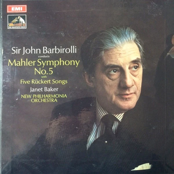 SIR JOHN BARBIROLLI, JANET BAKER, Mahler: Symphony No 5 with Five Ruckert Songs (HMV Red, Coloured Nipper Box; SLS 785, UK 1969, Box Set, Insert) 2xLP G+/VG