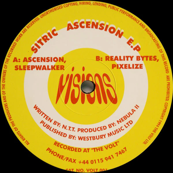 SITRIC, Ascension E.P. (Visions; VOLT 001, UK 1994) 12" EP /G+
