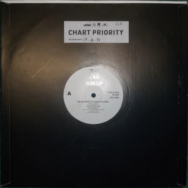 SKIN UP, Blockbuster (Love Records; EVOLX 4 DJ, UK & Europe 1991, Promo, Plain Sleeve) 12" /VG