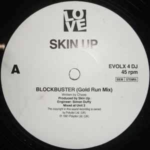 SKIN UP, Blockbuster (Love Records; EVOLX 4 DJ, UK & Europe 1991, Promo, Plain Sleeve) 12" /VG - Image 2
