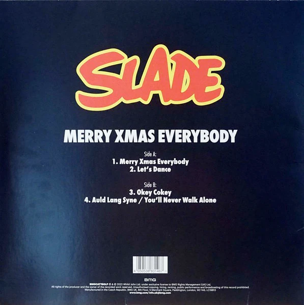 SLADE, Merry Xmas Everybody (BMG; BMGCAT780LP, Europe 2022 Reissue, Snowflake Marble Vinyl) 12" EP NEW/NEW - Image 2