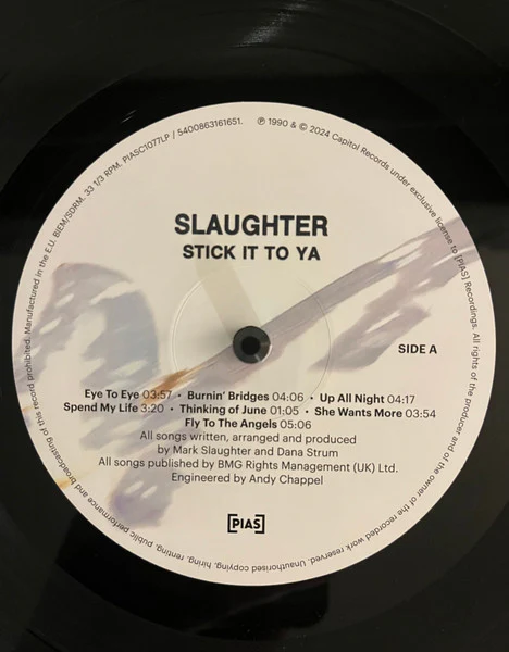 SLAUGHTER, Stick It To Ya ([pias]; PIASC1077LP, US 2024 Reissue) LP EX/EX - Image 3