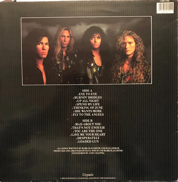 SLAUGHTER, Stick It To Ya (Chrysalis; CHR 1702, UK 1990) LP VG/VG+ - Image 2