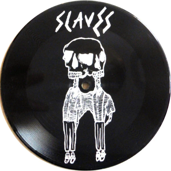 SLAVES, Beauty Quest / Girl Fight (Fonthill Records ; none, UK 2014, Stickered Plastic Sleeve, Picture Disc) 7" VG/VG+ - Image 2