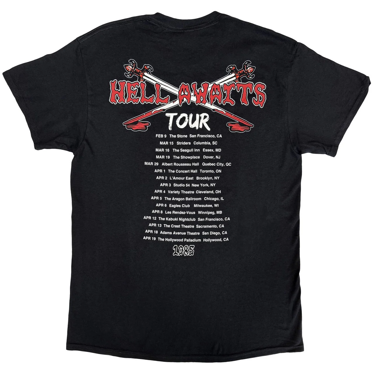 SLAYER, Hell Awaits Tour 1985 T-Shirt XL (, UK ) Accessories NEW/NEW - Image 2