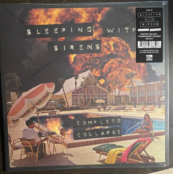 SLEEPING WITH SIRENS, Complete Collapse (Sumerian Records; SUM1750, US 2022, Gatefold, Insert, Orange Galaxy Vinyl) LP VG+/VG