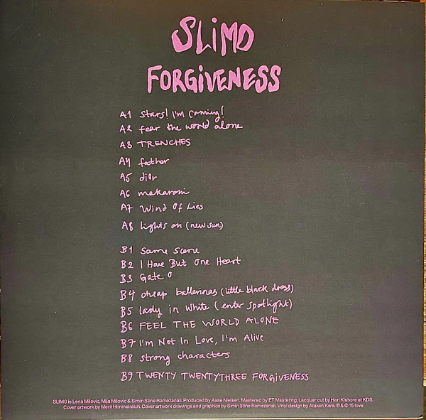 SLIM0, Forgiveness (15 love; FTL004, Denmark 2024, Textured Sleeve, Inner, Marbled Purple Vinyl), SALE - Up to 50% Off the Original Price LP VG+/VG+ - Image 2
