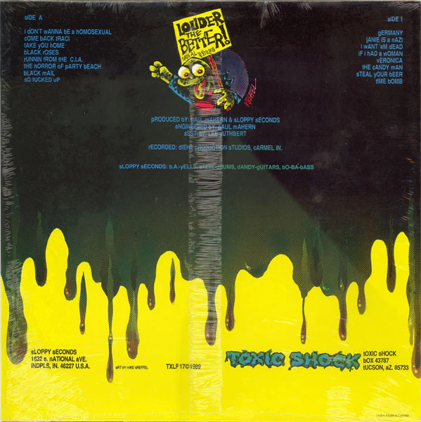 SLOPPY SECONDS, Destroyed (Toxic Shock; TXLP-17, US 1989, No Insert), SALE - Up to 50% Off the Original Price LP VG/VG+ - Image 2