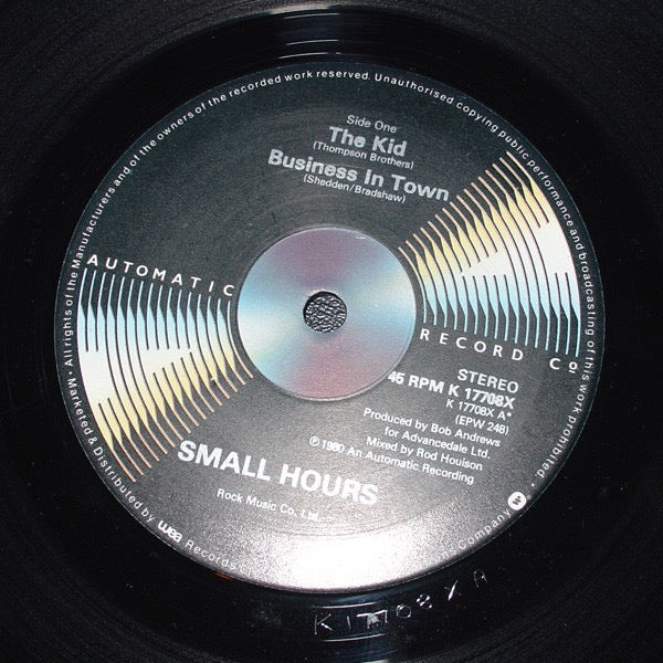 SMALL HOURS, 1 (Automatic; K17708X, UK 1980, Picture Sleeve) 10" EP VG/VG - Image 3