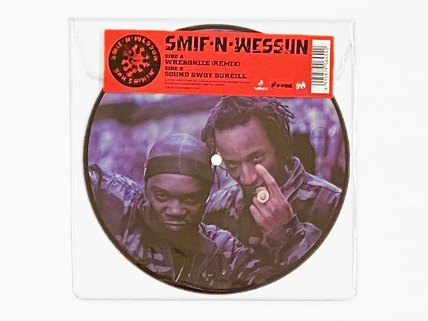 SMIF-N-WESSUN, Wrekonize (Remix) / Sound Bwoy Bureill (P-Vine Records; P7-6454, Japan 2022, Stickered Plastic Sleeve, Picture Disc / Solid Centre) 7" EX/EX