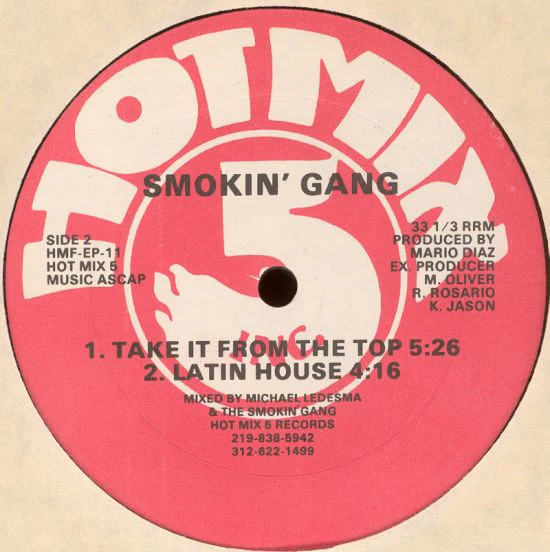 SMOKIN' GANG, EP (Hot Mix 5 Records ; HMF-EP-11, US 1989, Plain Sleeve) 12" VG/VG - Image 2