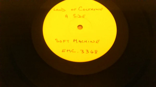 SOFT MACHINE, Land Of Cockayne (EMI; EMC3348, UK 1981, Plain Yellow Label Promo, Plain Sleeve) LP /VG+